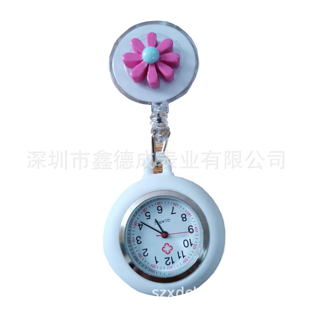 Nurse Pocket Watch Retractable Pull Buckle Source Watch Factory In-Stock Wholesale Hospital Work Badge Gift Watch Dial