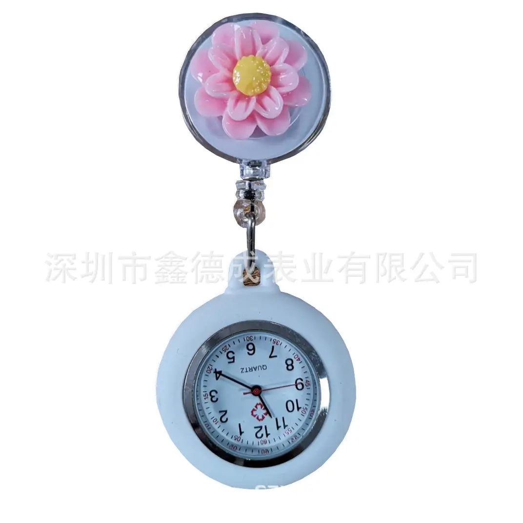Nurse Pocket Watch Retractable Pull Buckle Source Watch Factory In-Stock Wholesale Hospital Work Badge Gift Watch Dial