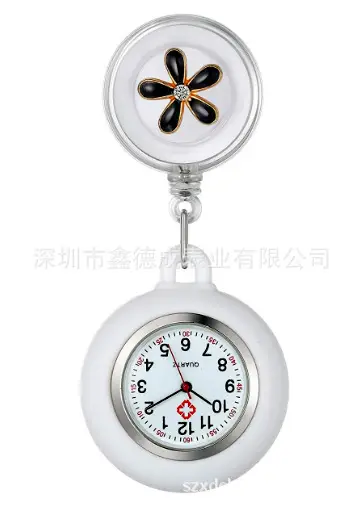 Nurse Pocket Watch Retractable Pull Buckle Source Watch Factory In-Stock Wholesale Hospital Work Badge Gift Watch Dial