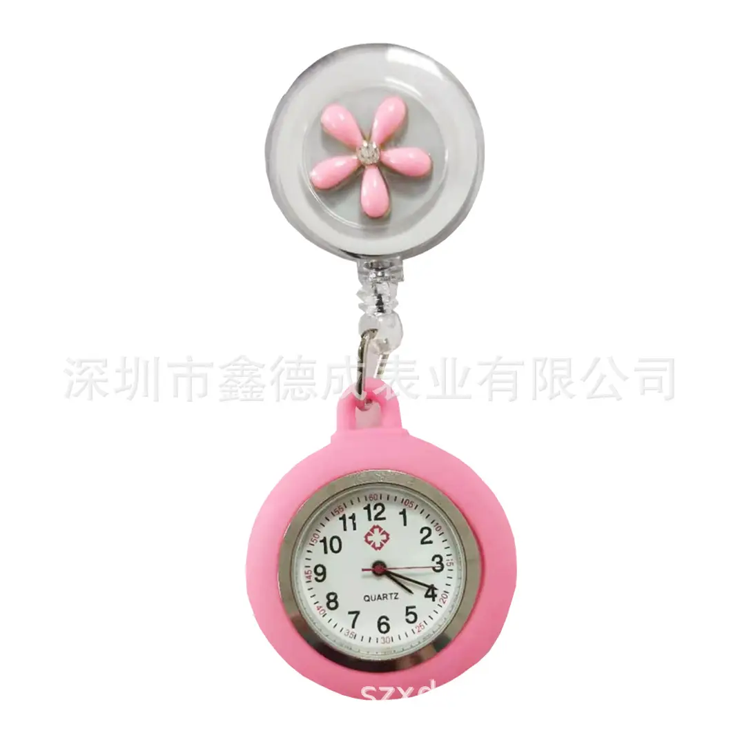 Nurse Pocket Watch Retractable Pull Buckle Source Watch Factory In-Stock Wholesale Hospital Work Badge Gift Watch Dial