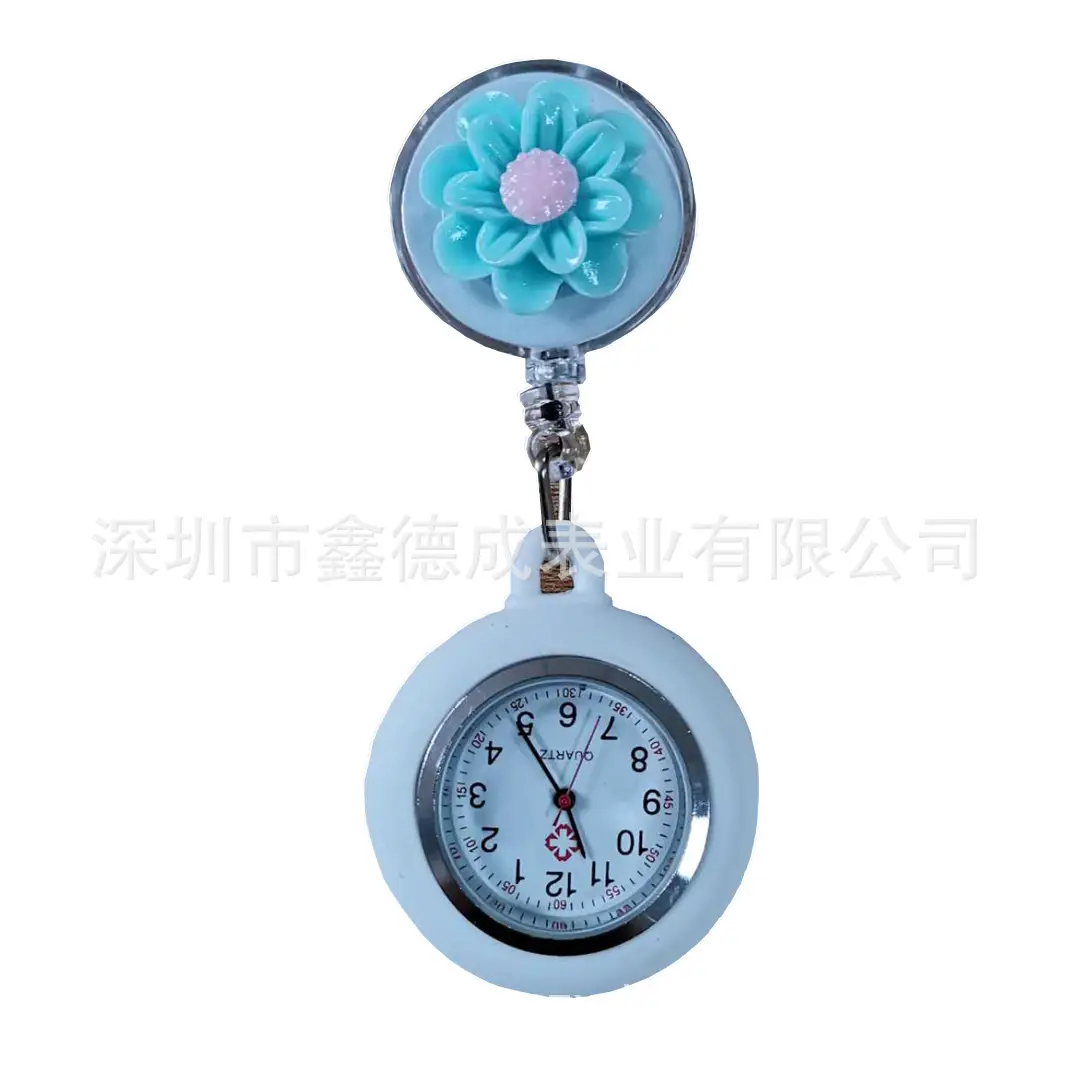Nurse Pocket Watch Retractable Pull Buckle Source Watch Factory In-Stock Wholesale Hospital Work Badge Gift Watch Dial