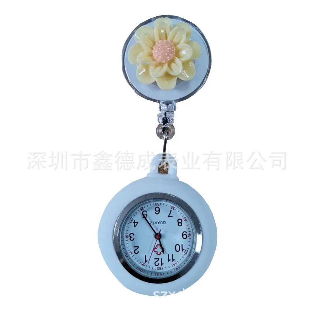 Nurse Pocket Watch Retractable Pull Buckle Source Watch Factory In-Stock Wholesale Hospital Work Badge Gift Watch Dial