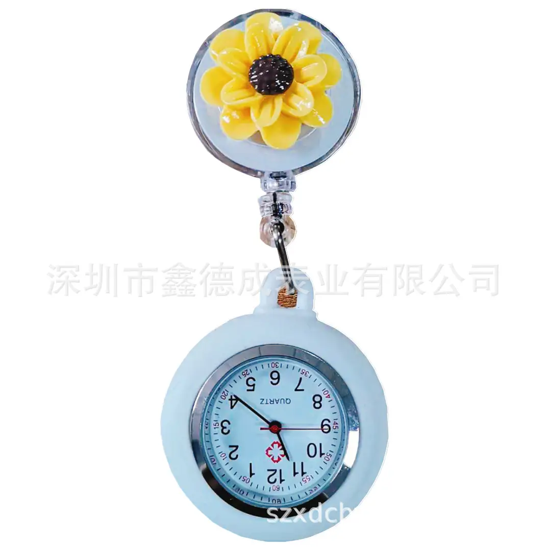Nurse Pocket Watch Retractable Pull Buckle Source Watch Factory In-Stock Wholesale Hospital Work Badge Gift Watch Dial