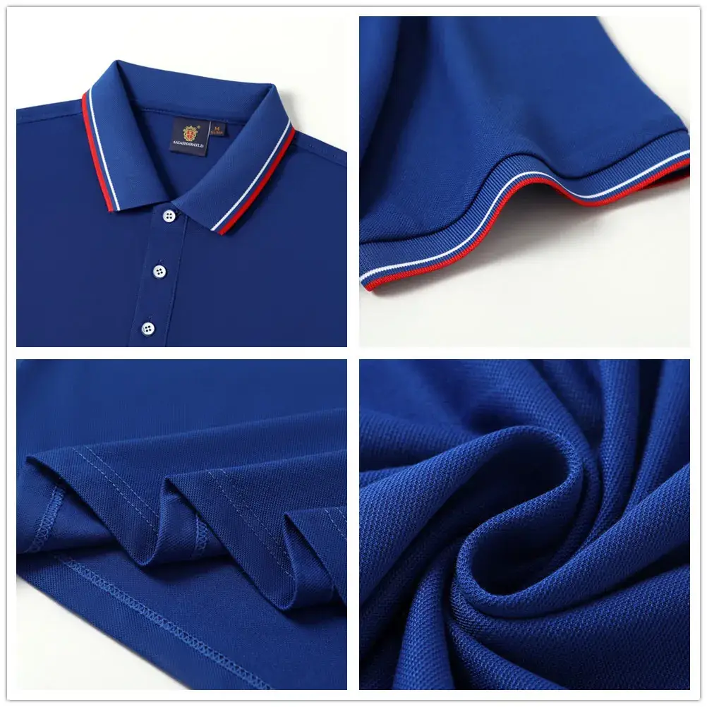 Tiffany Polo Shirt with Red Trim Short Sleeve - Image 17