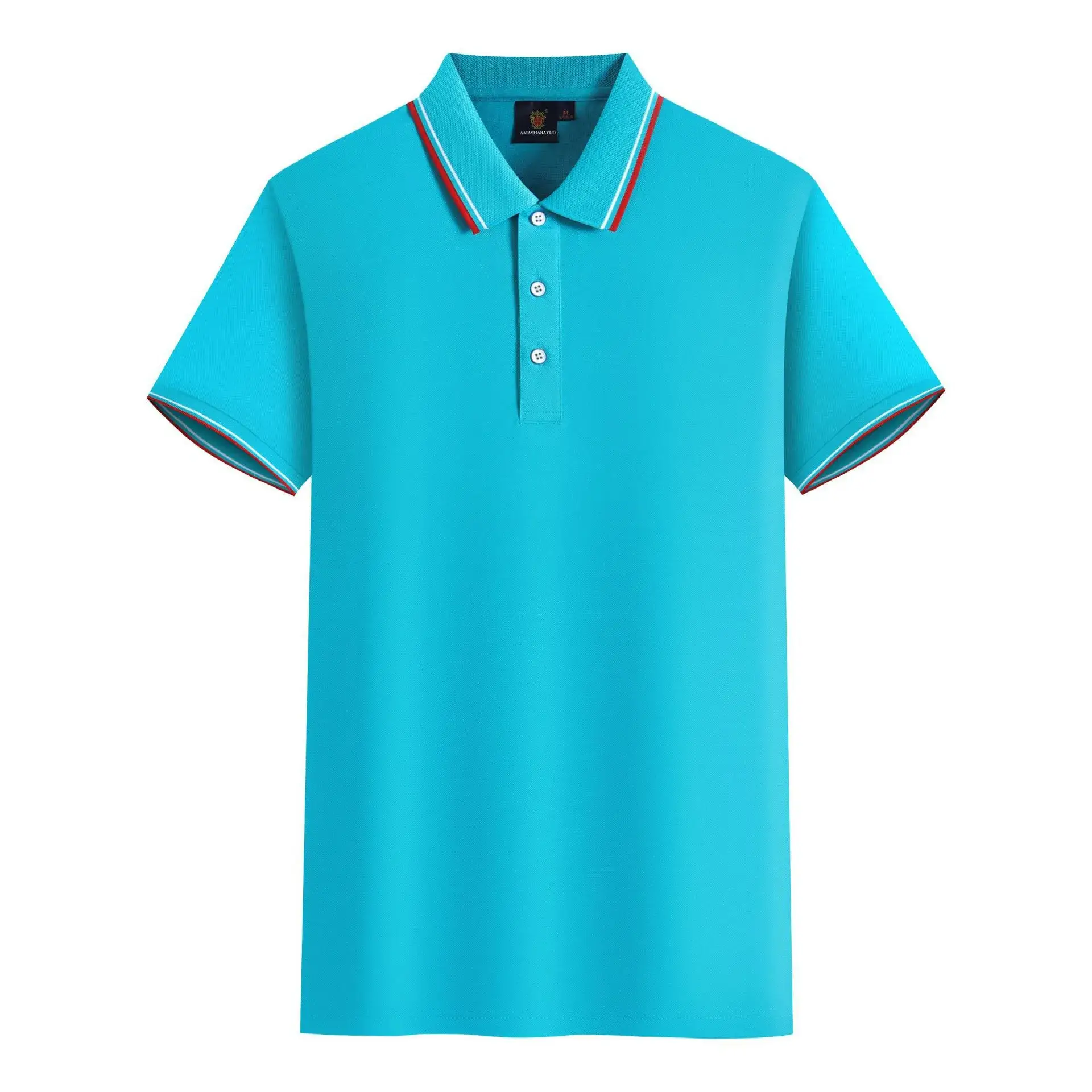 Tiffany Polo Shirt with Red Trim Short Sleeve - Image 10