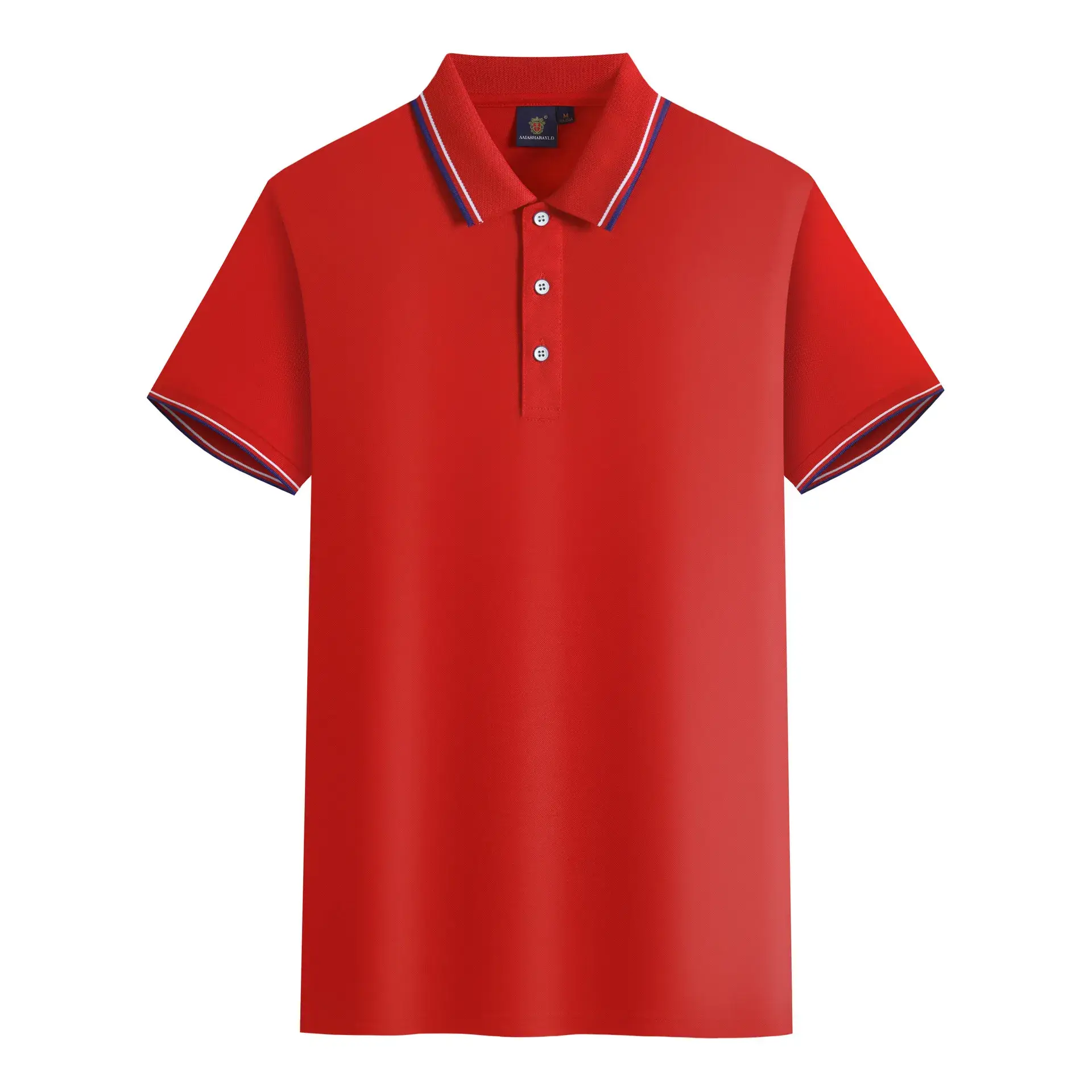 Tiffany Polo Shirt with Red Trim Short Sleeve - Image 3