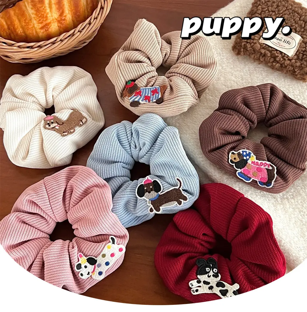 Cute Puppy Hair Ring Niche Design Feeling Temperament Korean Style Headwear — feature 1