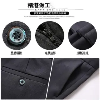 Men Black Straight Leg Pants Stretchy Wrinkle Free - Image 10