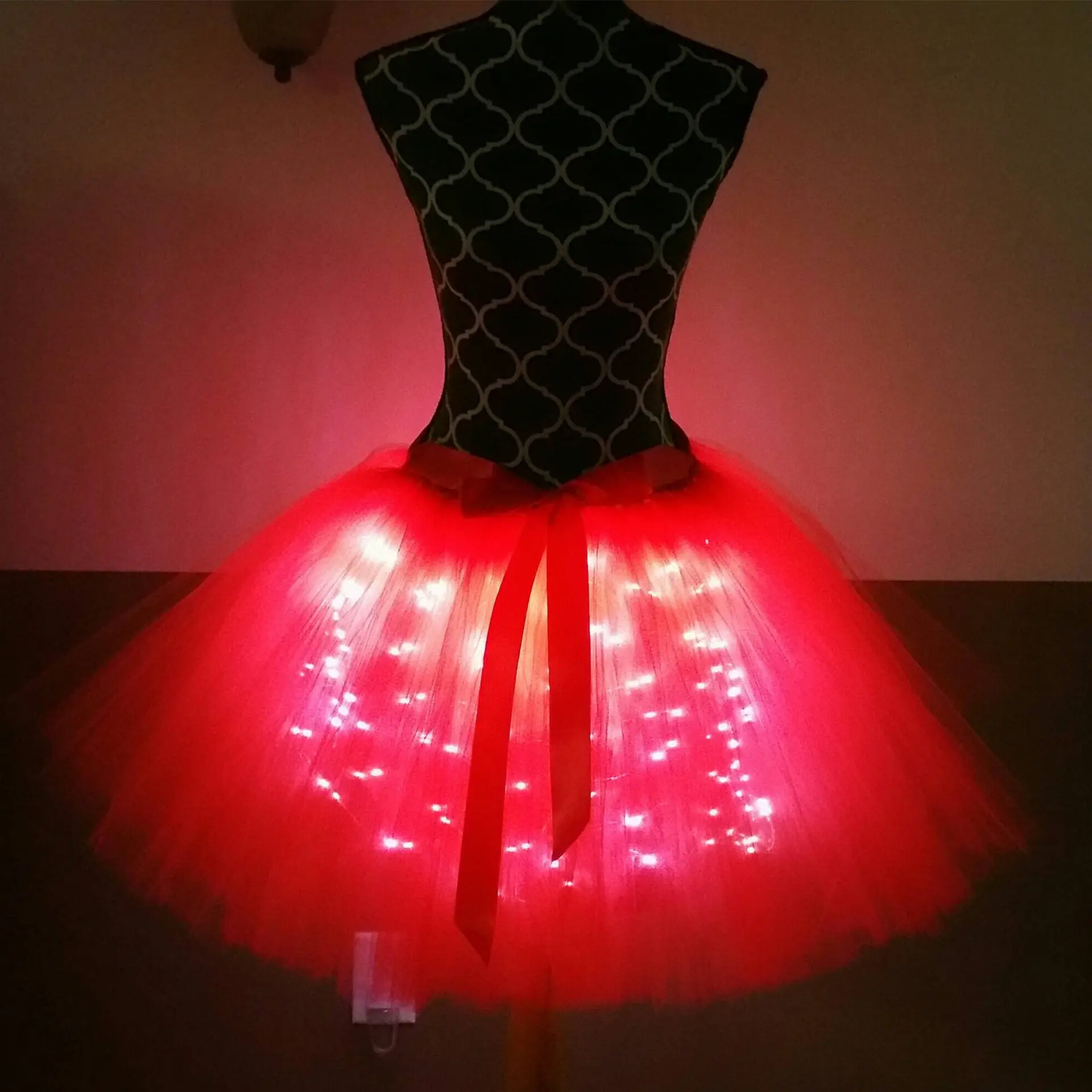 LED Red Light Skirt for Girls Party Dress - Image 8