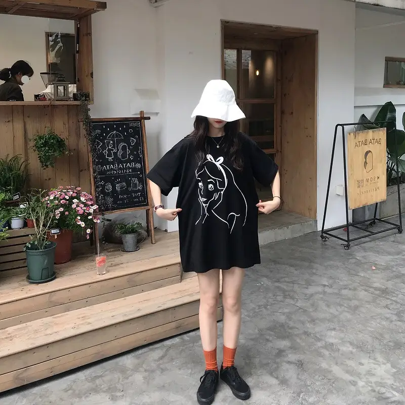 2025 Printed Mid-Length T-Shirt for Women - Image 4