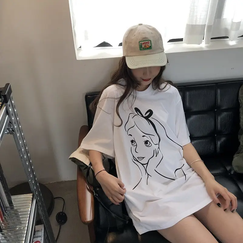 2025 Printed Mid-Length T-Shirt for Women - Image 5