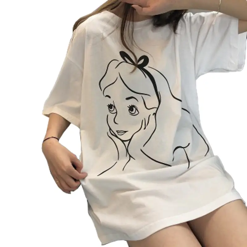 2025 Printed Mid-Length T-Shirt for Women - Image 7