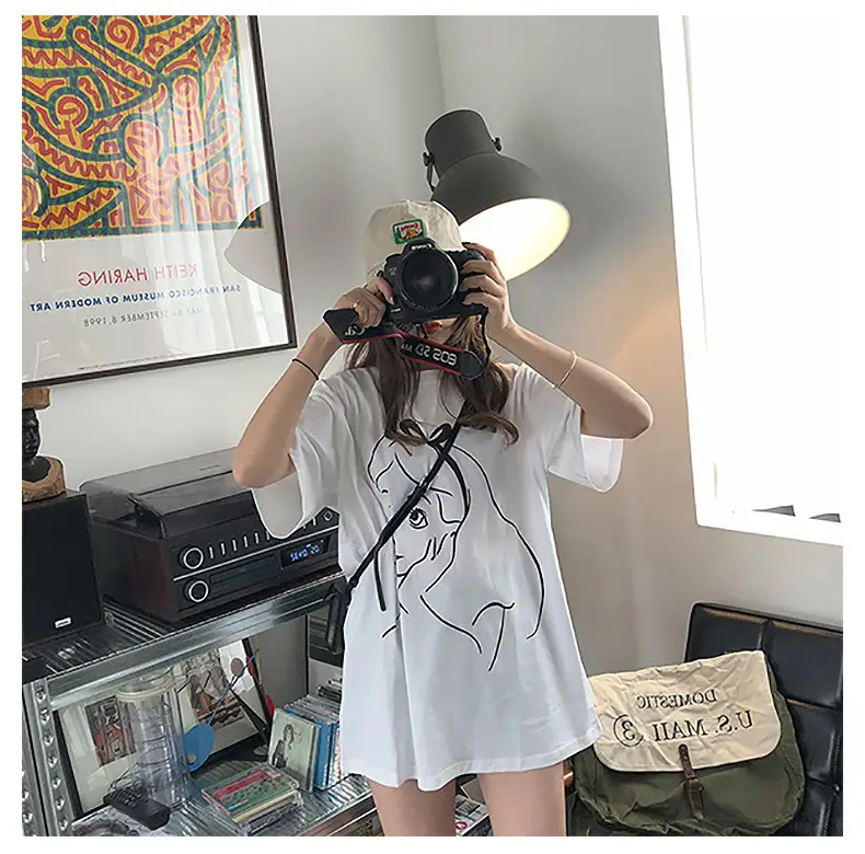 2025 Printed Mid-Length T-Shirt for Women — feature 4