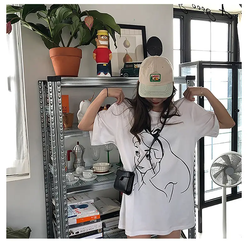 2025 Printed Mid-Length T-Shirt for Women — feature 5