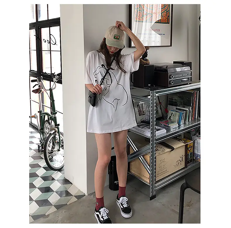 2025 Printed Mid-Length T-Shirt for Women — feature 6