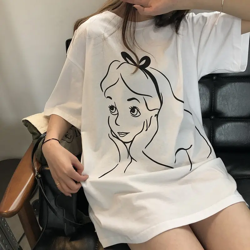 2025 Printed Mid-Length T-Shirt for Women - Image 2