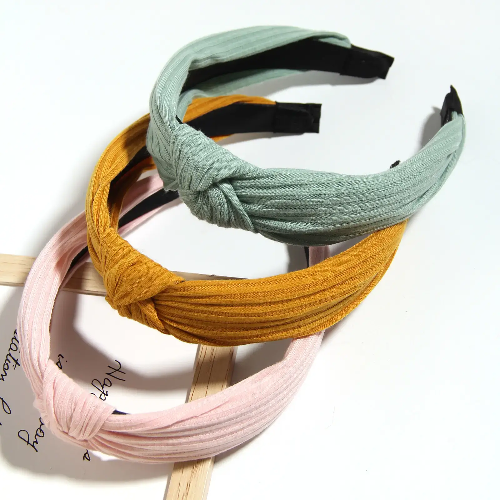 Korean Style Yellow Knitted Headband for Women - Image 19