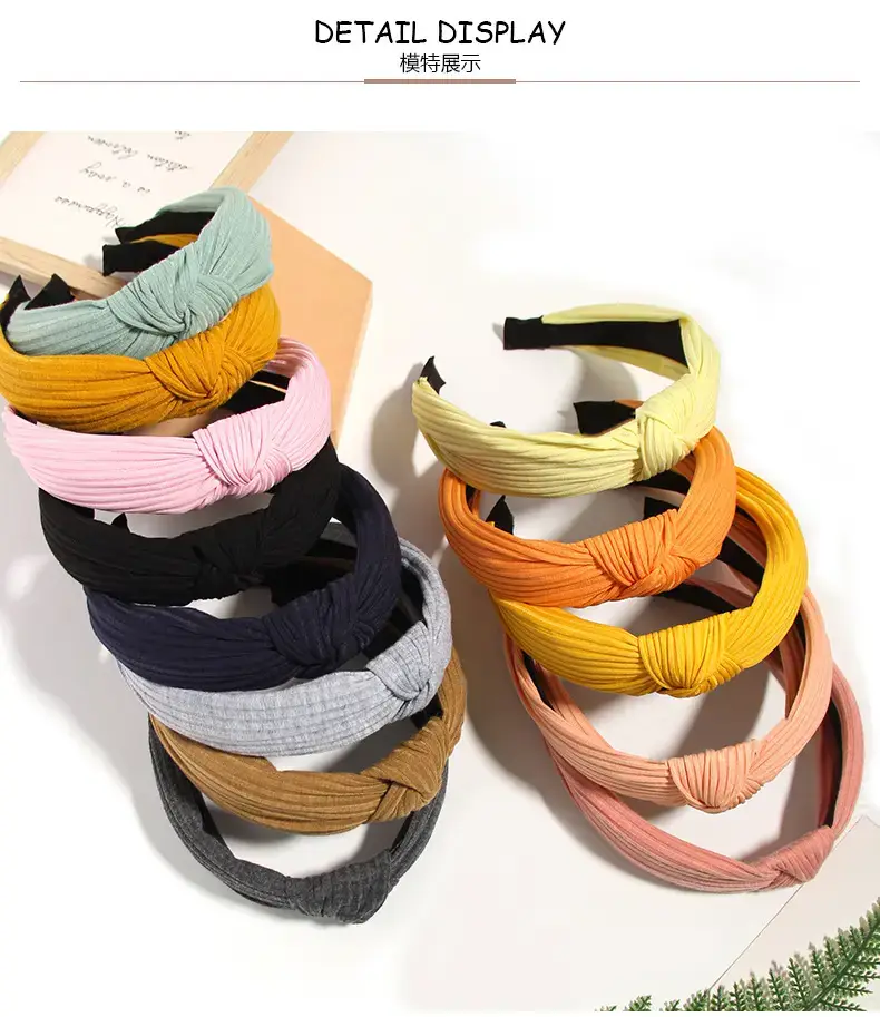 Korean Style Yellow Knitted Headband for Women — feature 10