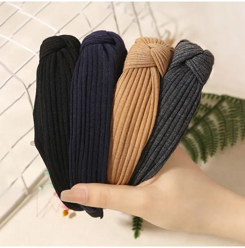 Korean Style Yellow Knitted Headband for Women — feature 11
