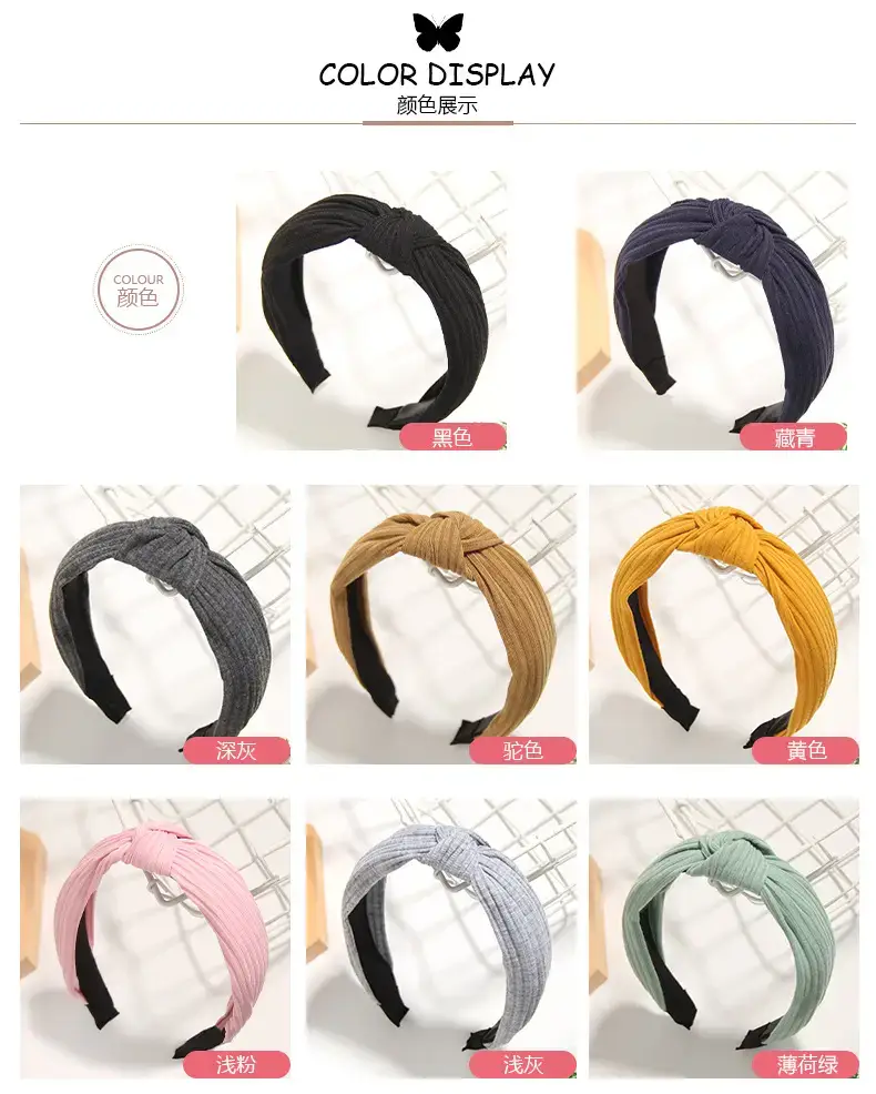 Korean Style Yellow Knitted Headband for Women — feature 4