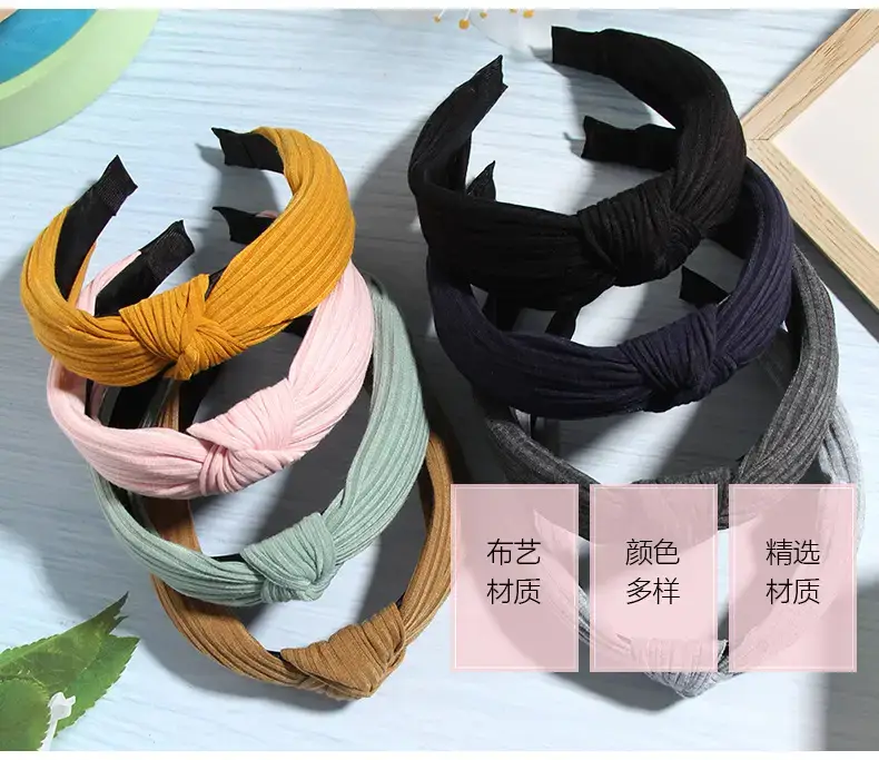 Korean Style Yellow Knitted Headband for Women — feature 6