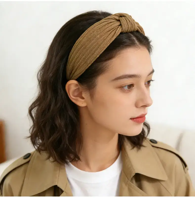 Korean Style Yellow Knitted Headband for Women — feature 8