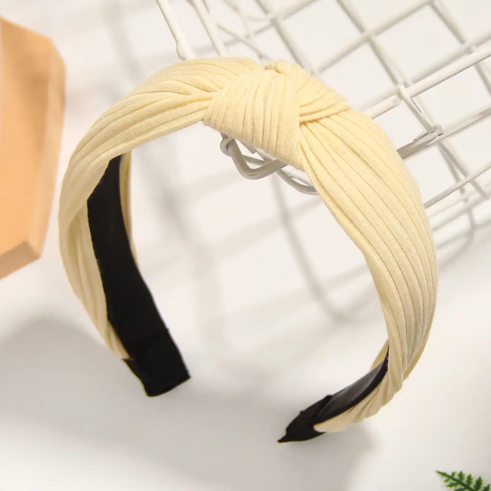 Korean Style Yellow Knitted Headband for Women - Image 10