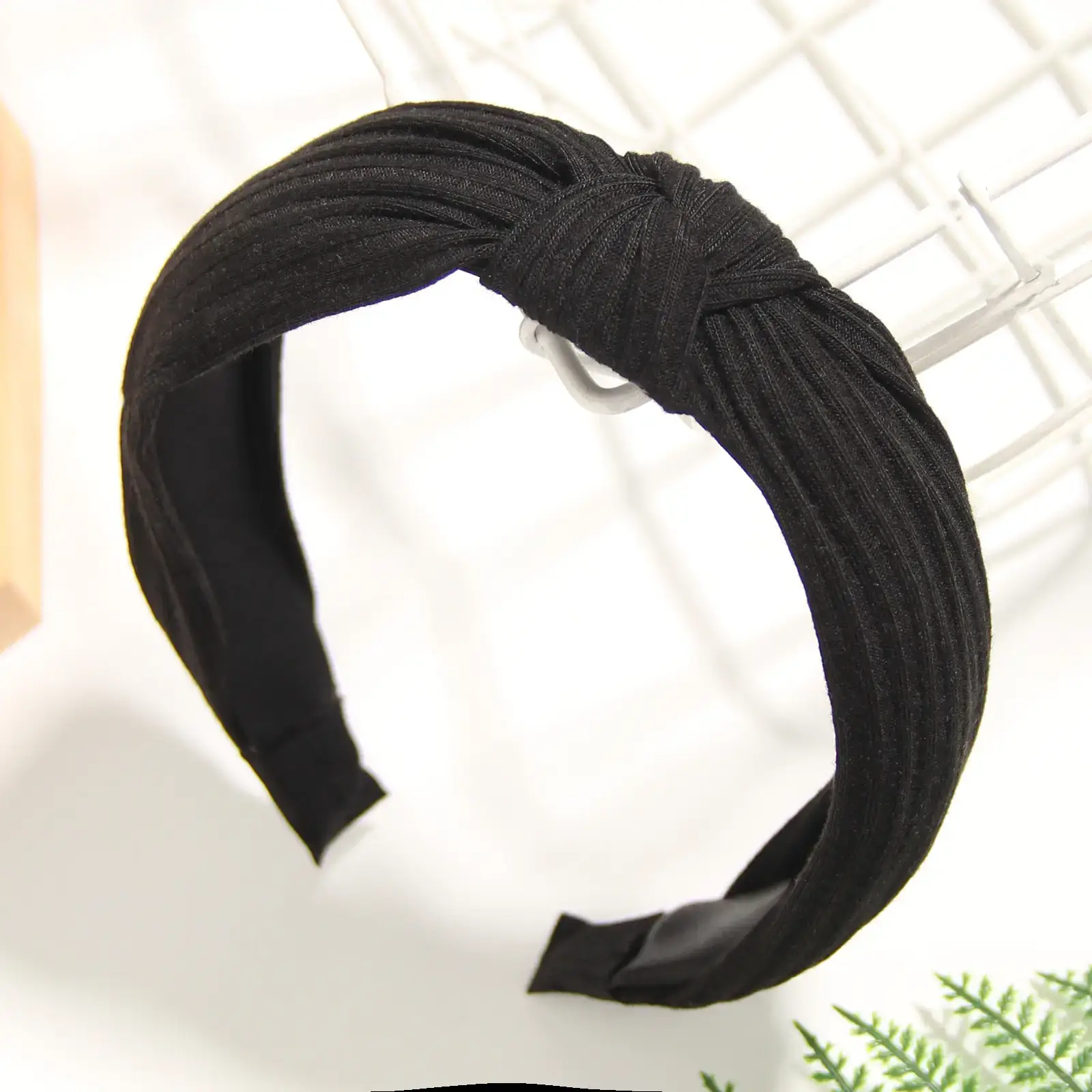 Korean Style Yellow Knitted Headband for Women - Image 2