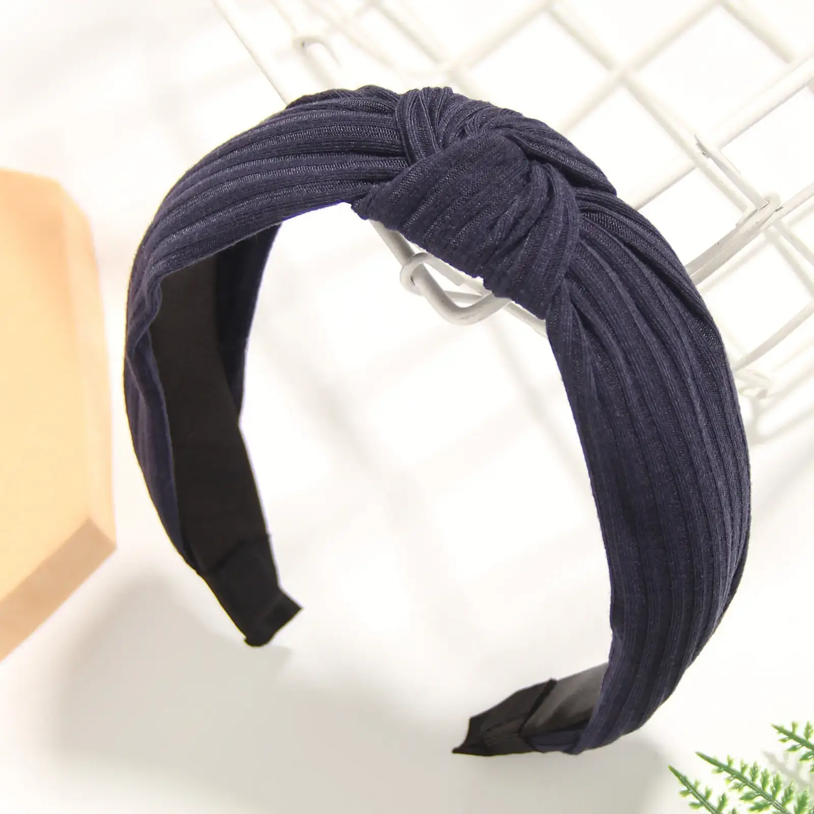 Korean Style Yellow Knitted Headband for Women - Image 3