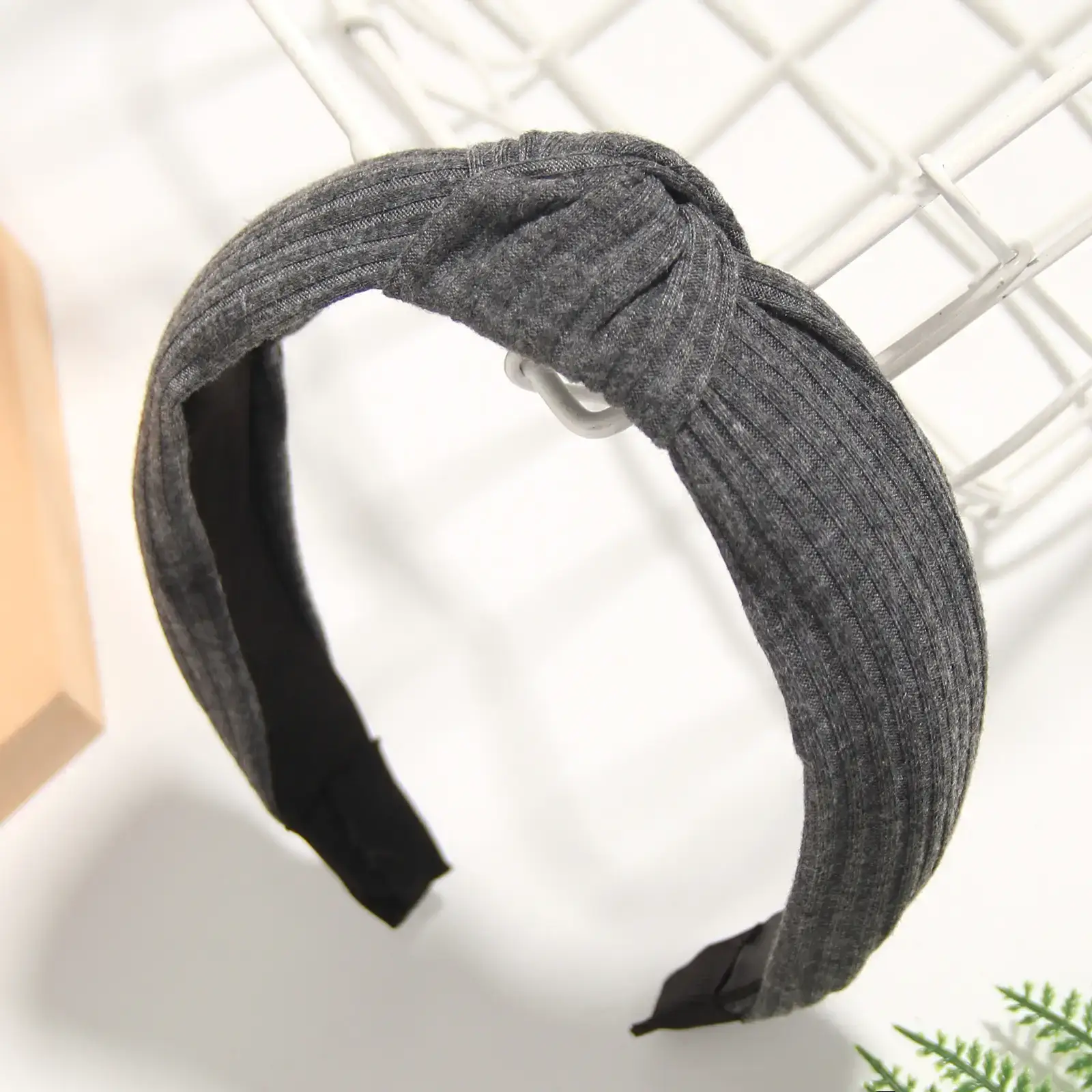 Korean Style Yellow Knitted Headband for Women - Image 4