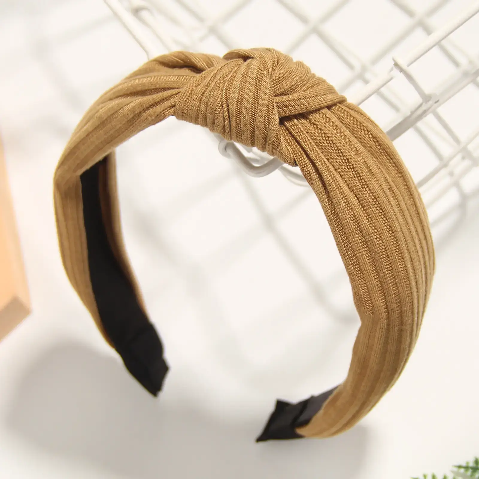 Korean Style Yellow Knitted Headband for Women - Image 5