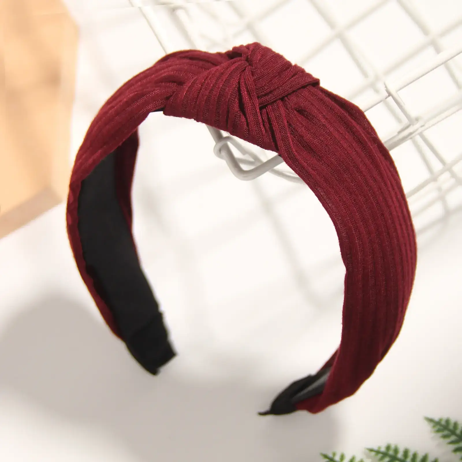 Korean Style Yellow Knitted Headband for Women - Image 9