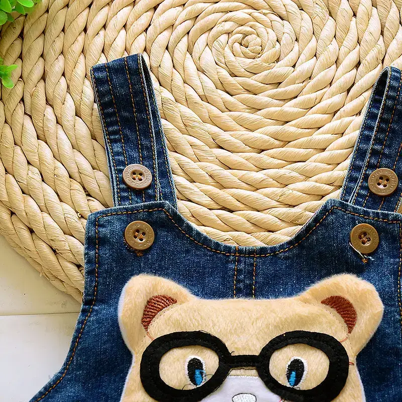 Classic Blue Teddy Bear Overalls for Boys 1-4Yr - Image 6
