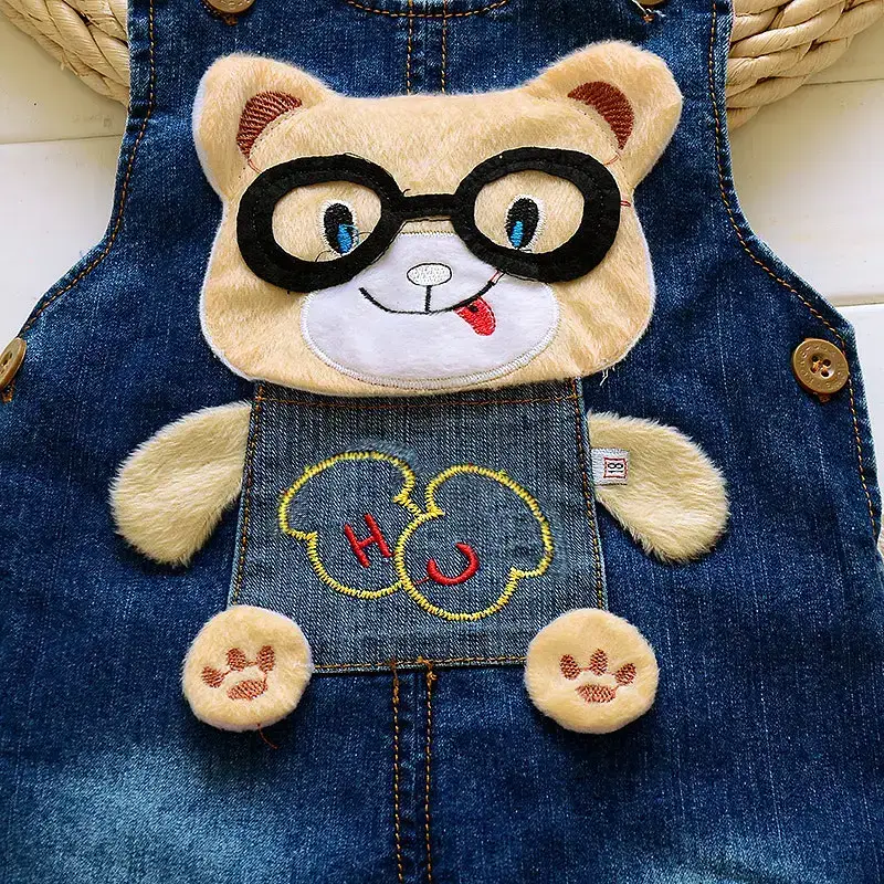 Classic Blue Teddy Bear Overalls for Boys 1-4Yr - Image 7