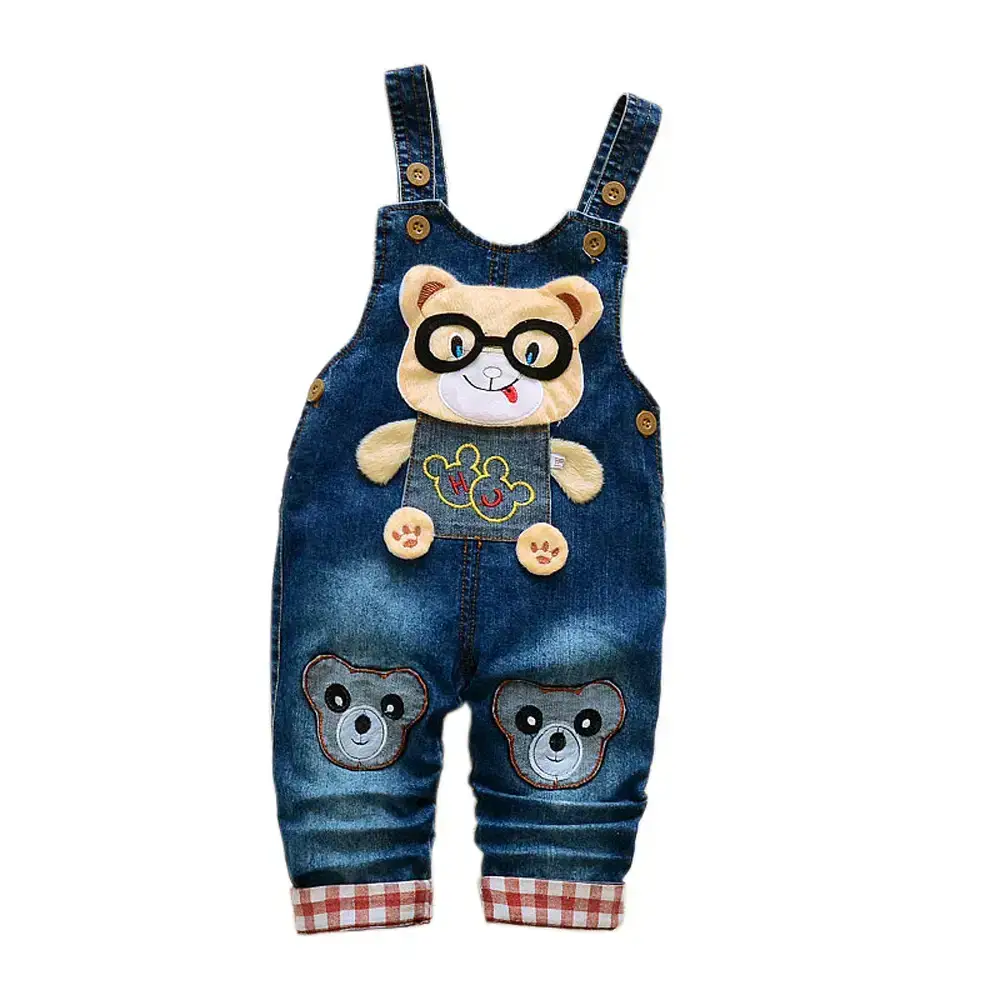 Classic Blue Teddy Bear Overalls for Boys 1-4Yr - Image 8