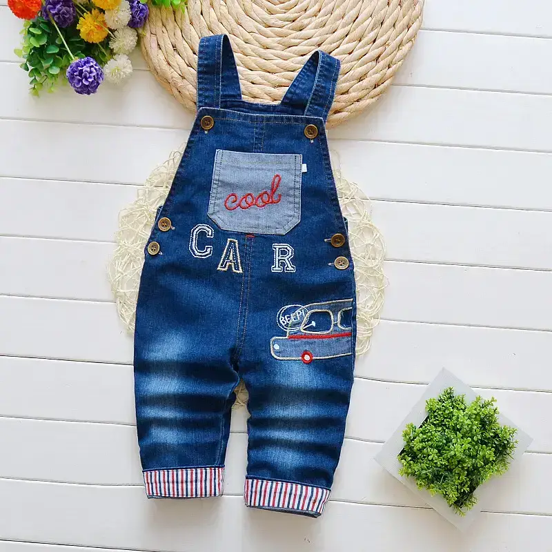 Classic Blue Teddy Bear Overalls for Boys 1-4Yr - Image 2