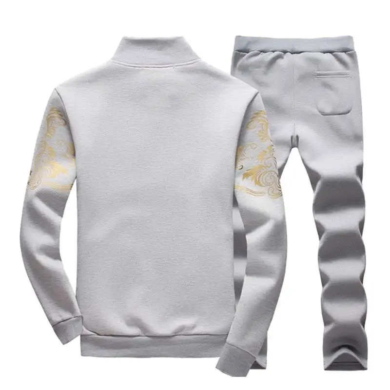 Men Black AR Graphic Sweatpants Set Slim Fit 2026 - Image 4