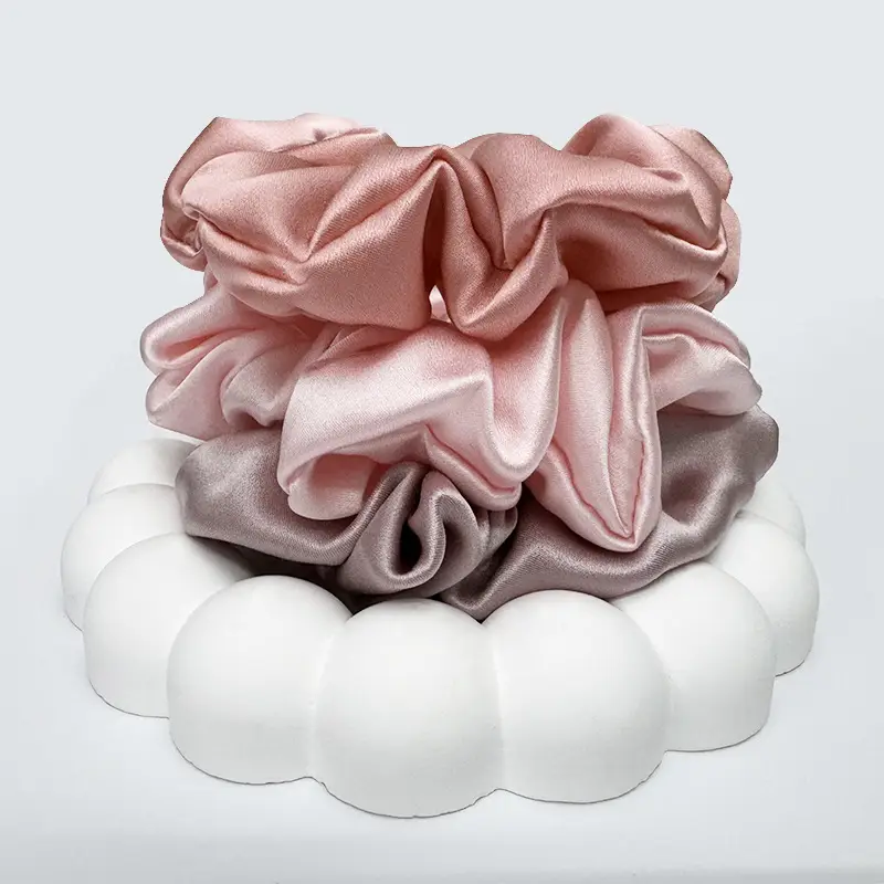 Silk Hair Ring 3.5cm Wide Color Silk Intestinal Ring Mulberry Silk Satin French Vintage Hair Rope Hair Band - Image 25