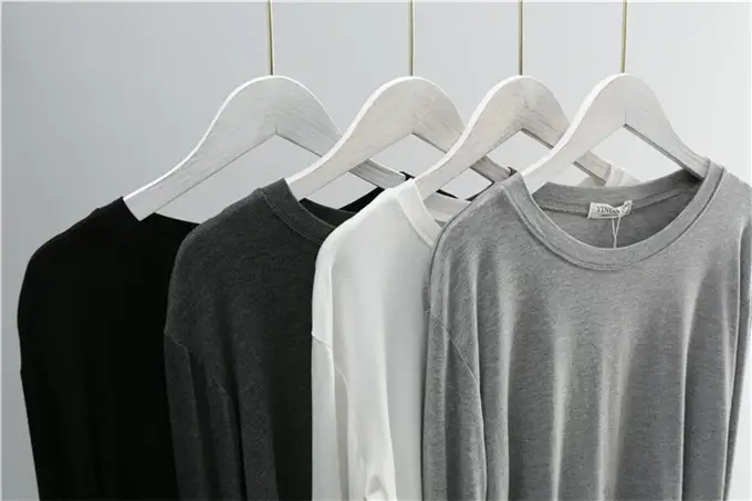 Women Grey Long Sleeve T-Shirt Loose Fit — feature 2