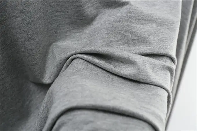Women Grey Long Sleeve T-Shirt Loose Fit — feature 8