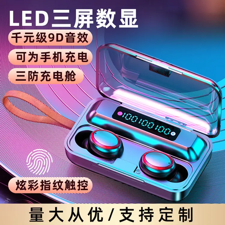 Bluetooth Headset with Mini Charger & Digital Display