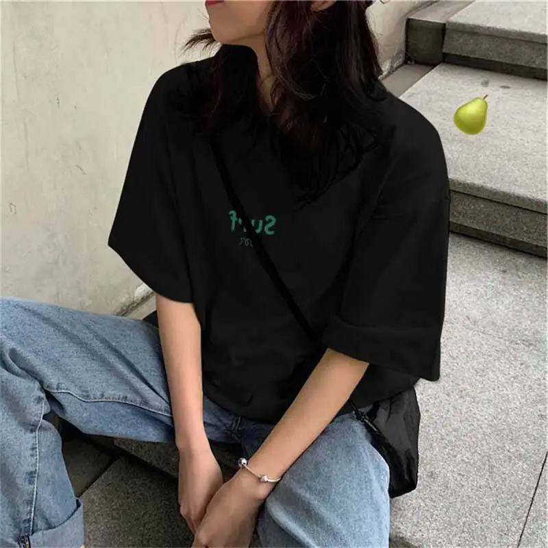 Women Loose Fit Red T-Shirt 2025 Summer Plus Size - Image 6