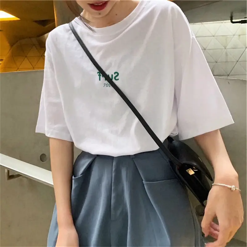 Women Loose Fit Red T-Shirt 2025 Summer Plus Size - Image 7