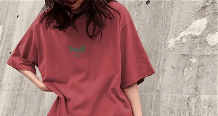 Women Loose Fit Red T-Shirt 2025 Summer Plus Size — feature 11