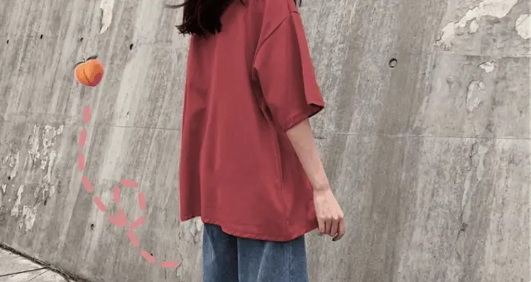 Women Loose Fit Red T-Shirt 2025 Summer Plus Size — feature 13