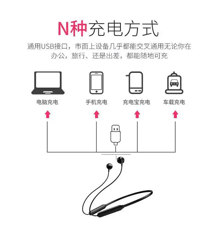 Cross-Border Wireless Bluetooth Headset with Neck Hanging Design — feature 11