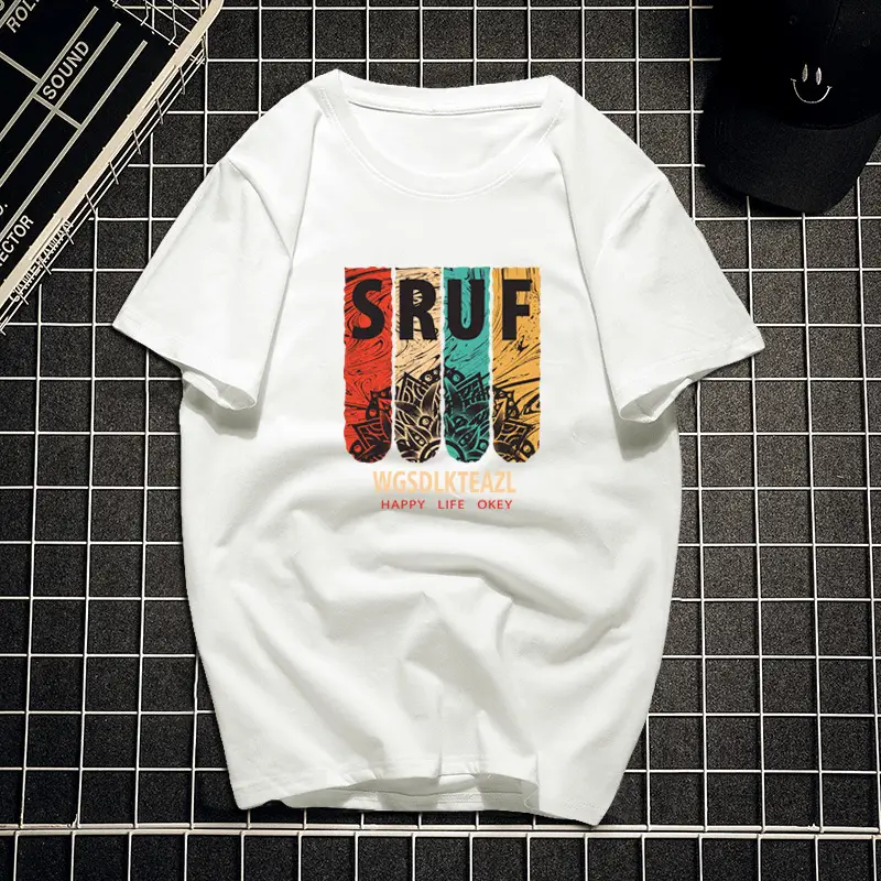 Men Black Telephone Print T-Shirt Short Sleeve Loose Fit - Image 30