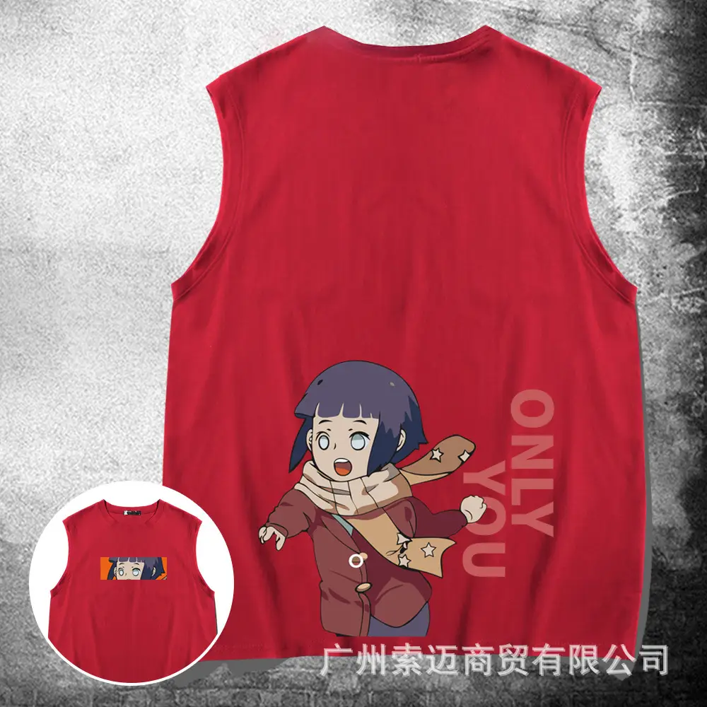 Naruto Sleeveless Vest Red Anime Design - Image 10