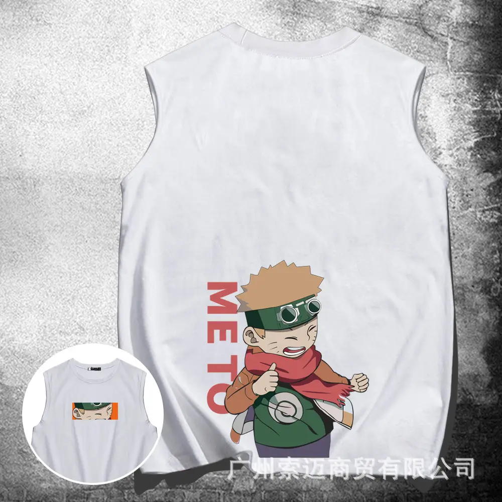 Naruto Sleeveless Vest Red Anime Design - Image 2