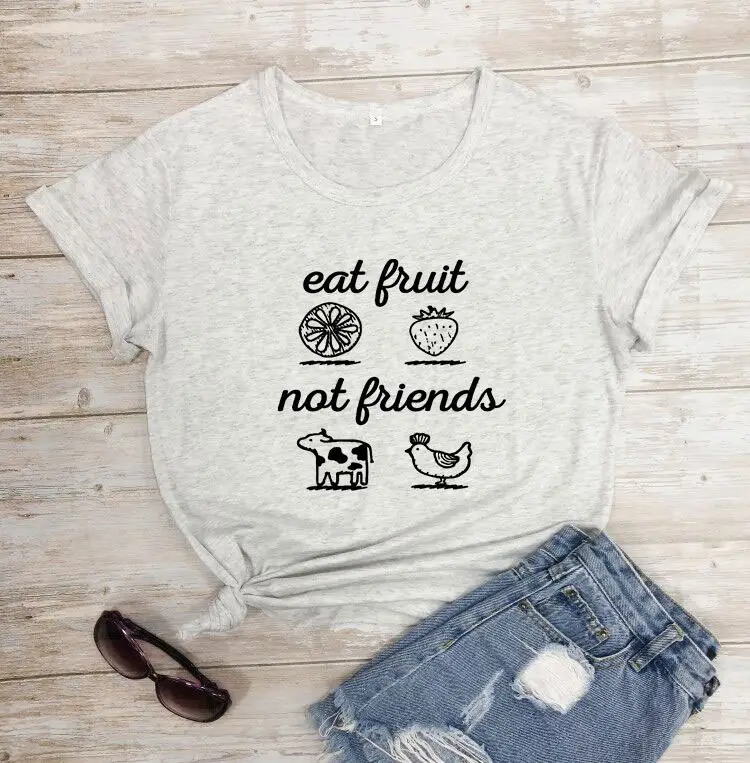 Eat Fruit Not Friends T-Shirt Maroon Short Sleeve - Image 11